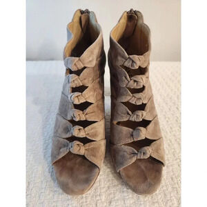 VANELi Women's Betsy Suede Mid-Top Bootie in Truffle Taupe